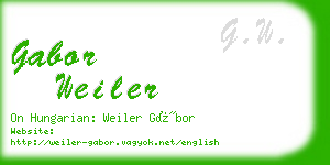 gabor weiler business card